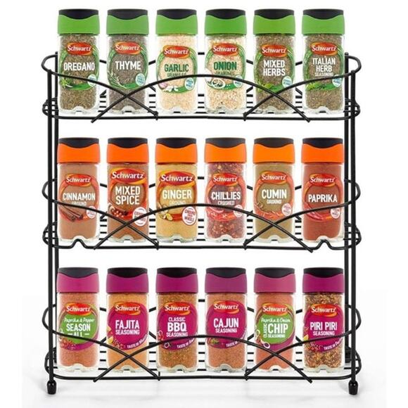 3 Tier Free Standing Kitchen Organization Space Saver Iron Wire Spice Rack - Picture 10 of 11